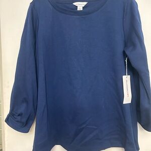 Liz Claiborne Navy Long Sleeve Top